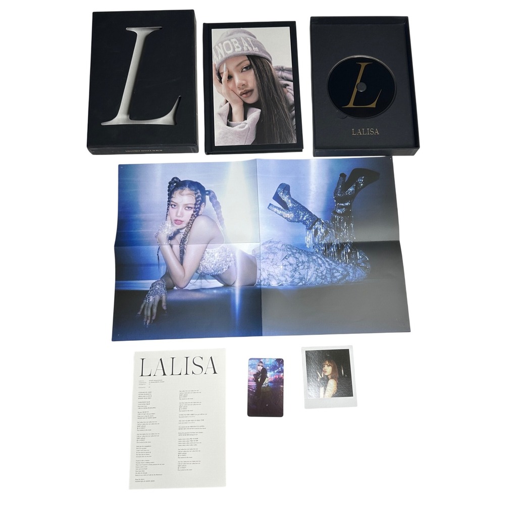 LISA First Single Album LALISA Black Version CD Photobook Poster Photocard Set